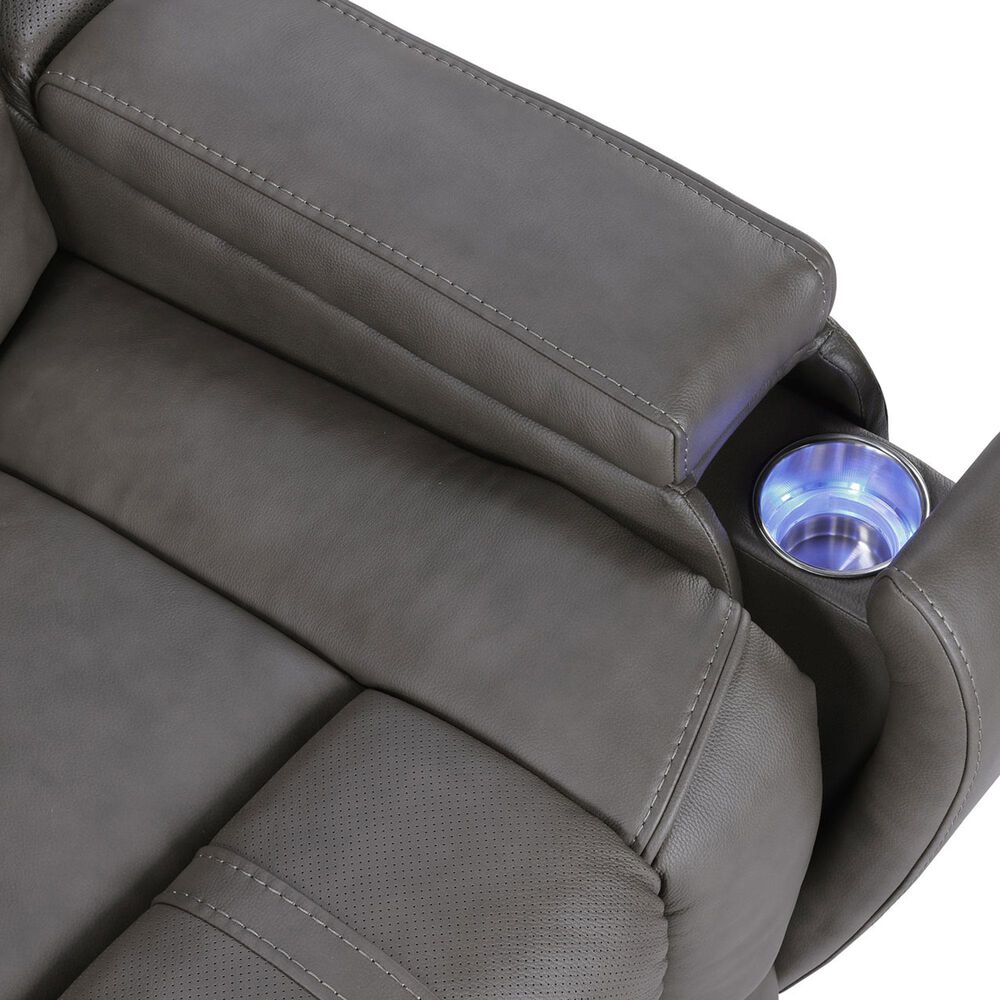 Steve Silver Daniel Triple Power Recliner with Built-in Speakers in Mossy Gray, , large