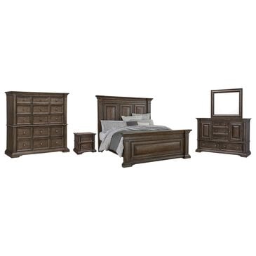 Pulaski Furniture Corp Woodbury 5-Piece King Bedroom Set in Brown, , large