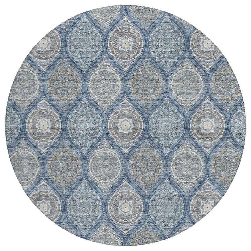 Dalyn Rug Company Solace SL1 8" Round Navy Area Rug, , large