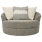 Ashley Creswell Oversized Swivel Accent Chair in Stone, , large