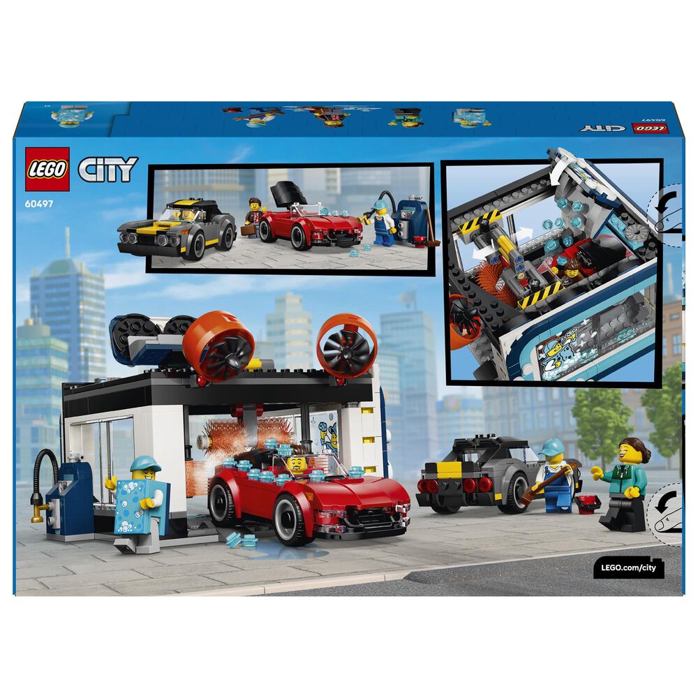 LEGO City Drive-Through Car Wash Building Set, , large