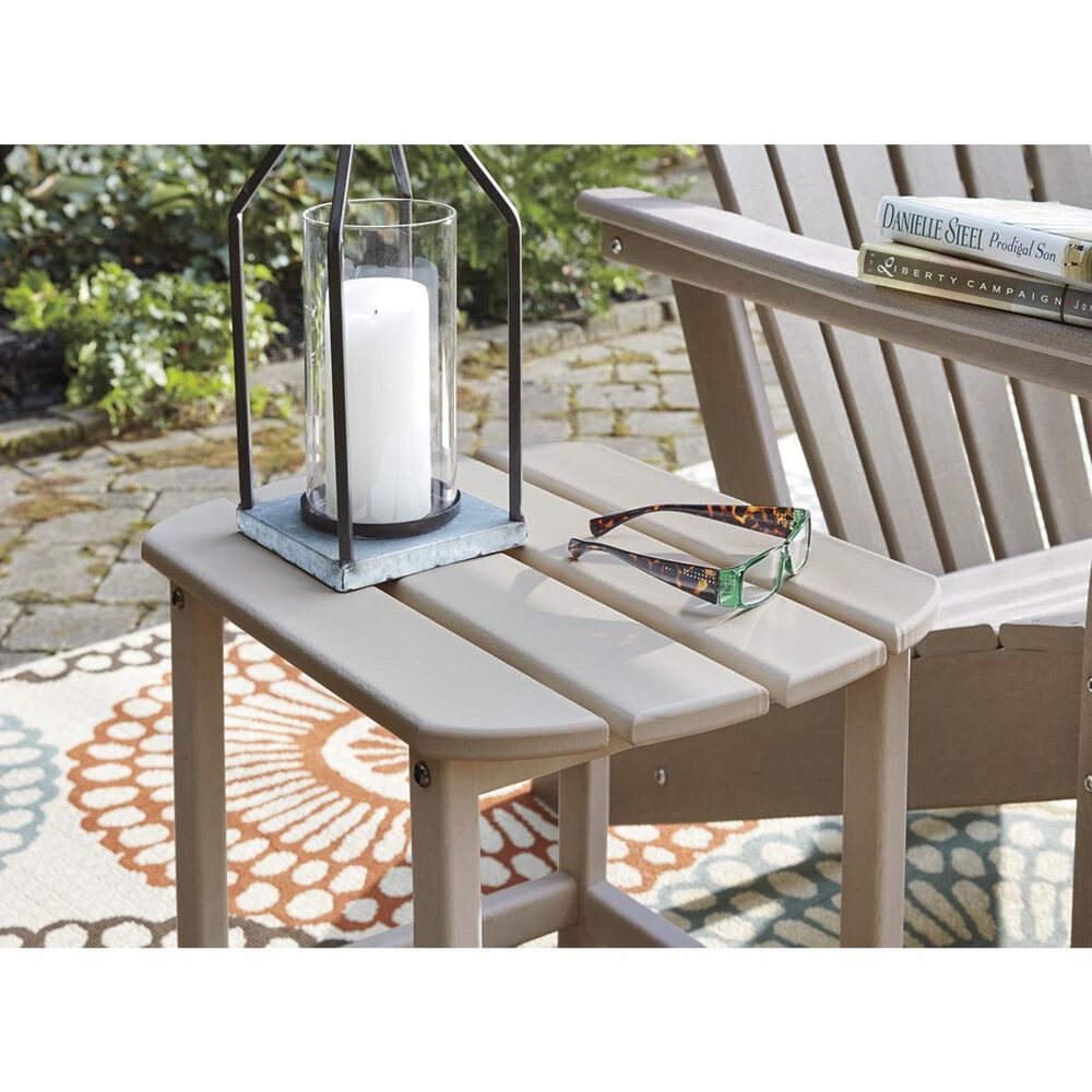 Ashley Sundown Treasure Rectangular End Table in Grayish Brown, , large
