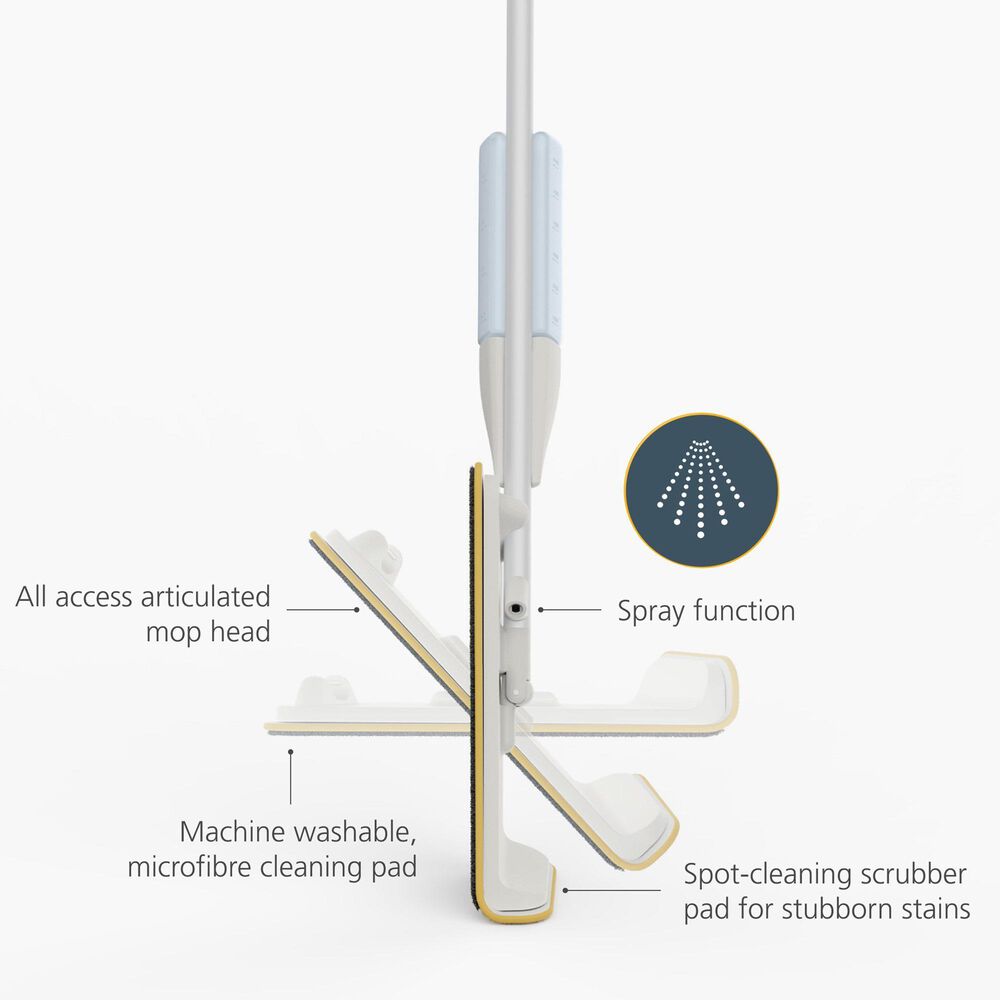 Joseph Joseph CleanTech 2-in-1 Spray Mop in Stone, , large