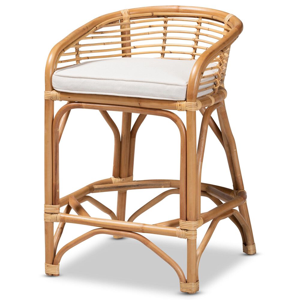 Baxton Studio Maverick Counter Stool in Natural Brown, , large