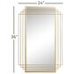 CosmoLiving by Cosmopolitan 24" x 36" Wall Mirror in Shiny Gold, , large