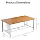 Sunwell Garden Patio Rectangular Coffee Table in Natural and White, , large