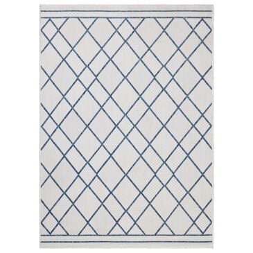 Loloi Easton Ivory and Denim 2"3" x 3"9" Indoor/Outdoor Area Rug, , large