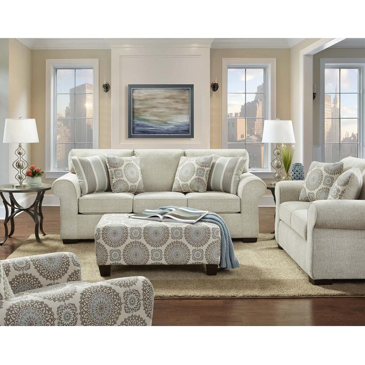 Arapahoe Home Cocktail Ottoman in Brianne Twilight