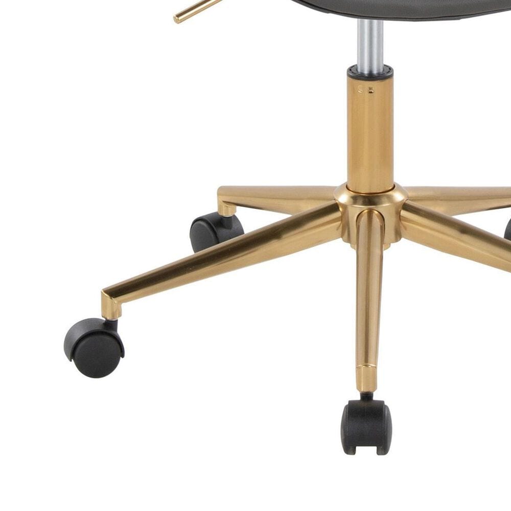 Lumisource Fabrico Office Chair with Grey Cushion in Gold, , large