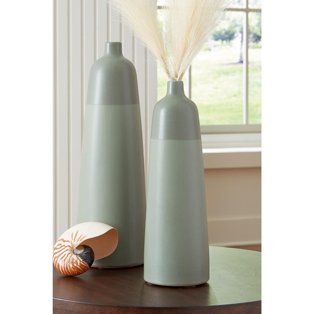 Ashley Peerland 18&quot; Vase in Sage Green, , large
