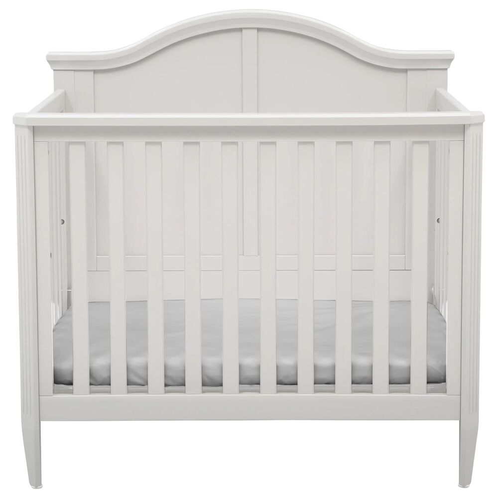 Delta Parker Mini Convertible Baby Crib with Mattress in Bianca White, , large