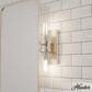 Hunter Lenlock 22" 2-Light Vanity with Seeded Shade in Brushed Nickel, , large
