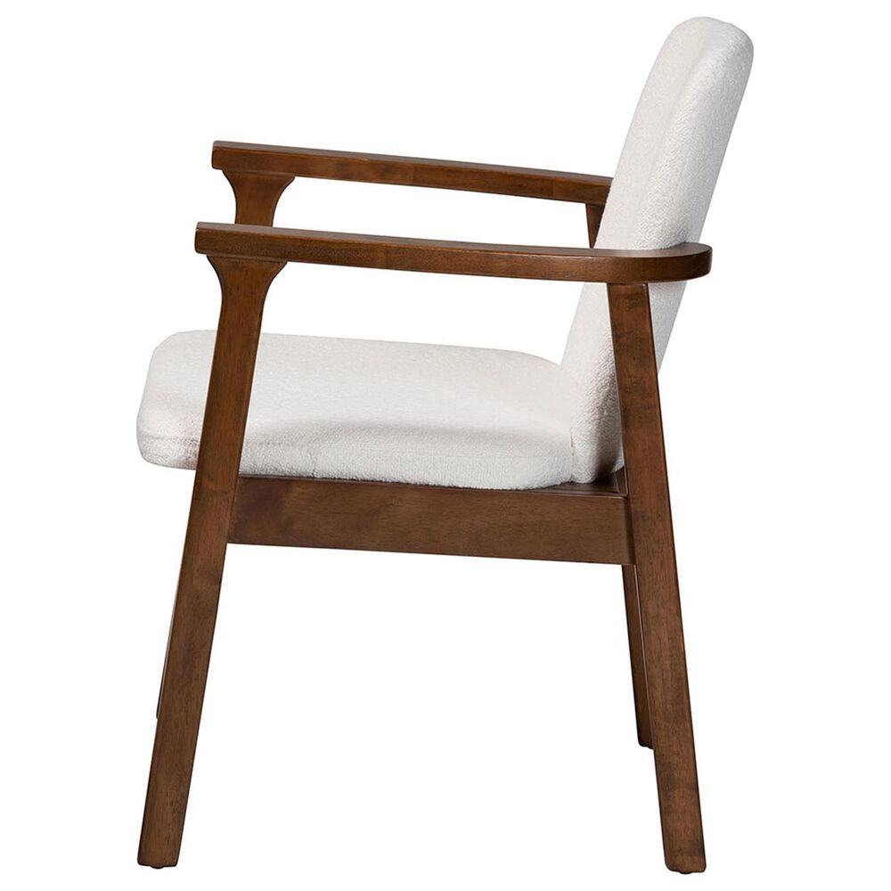 Baxton Studio Miyagi Arm Chair in Walnut Brown, , large