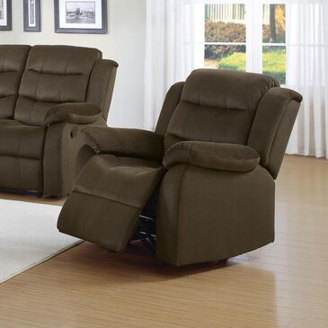 Pacific Landing Rodman Manual Glider Recliner in Chocolate, , large