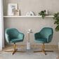 Lumisource Buena Swivel Accent Chair in Green, , large