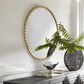 Uttermost Dandridge Round Wall Mirror in Metallic Gold Leaf, , large