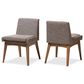 Baxton Studio Nexus Side Chair with Gravel Cushion in Walnut Brown (Set of 2), , large