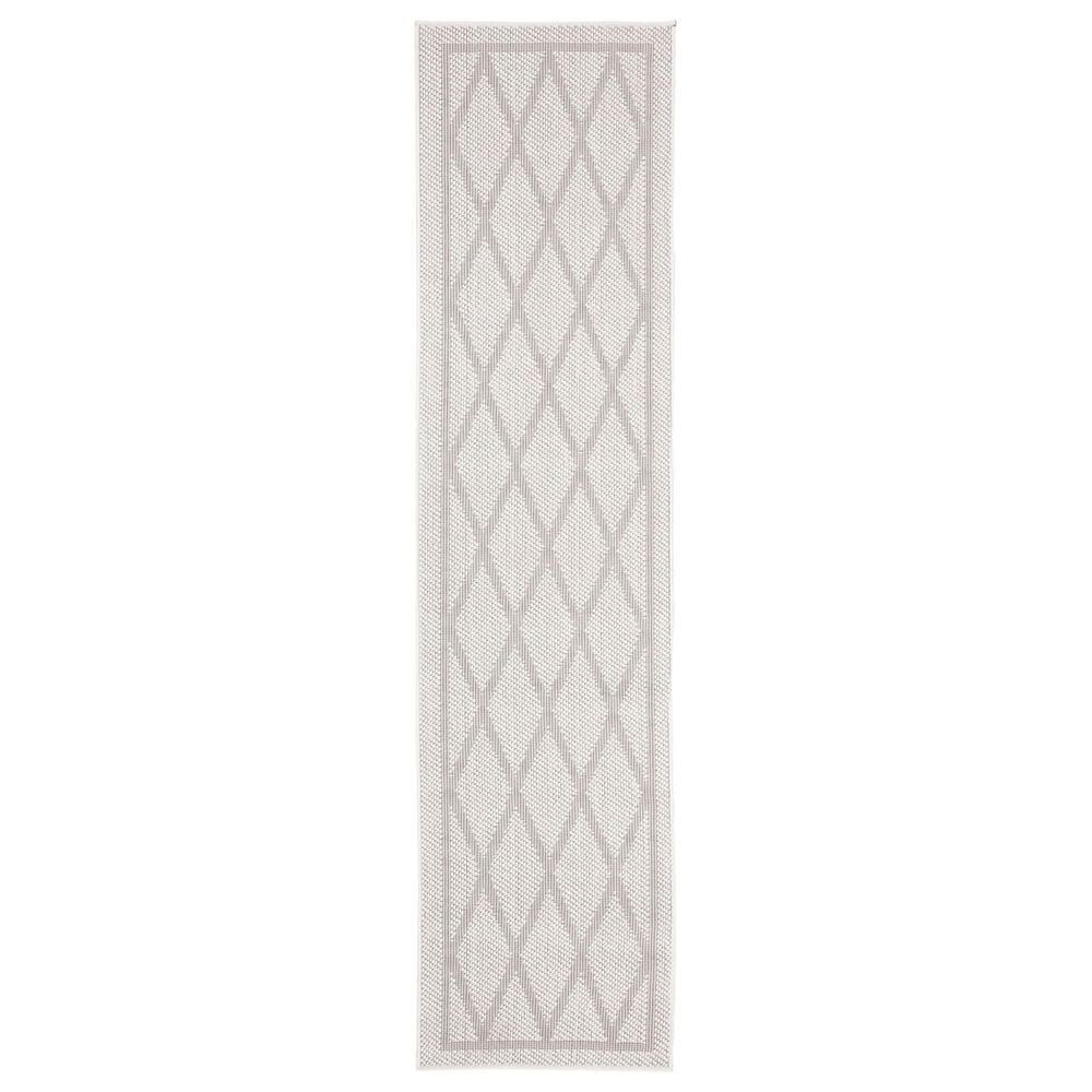 Safavieh Bermuda BMU805A 2" x 6" Ivory and Light Grey Indoor/Outdoor Area Performance Rug, , large