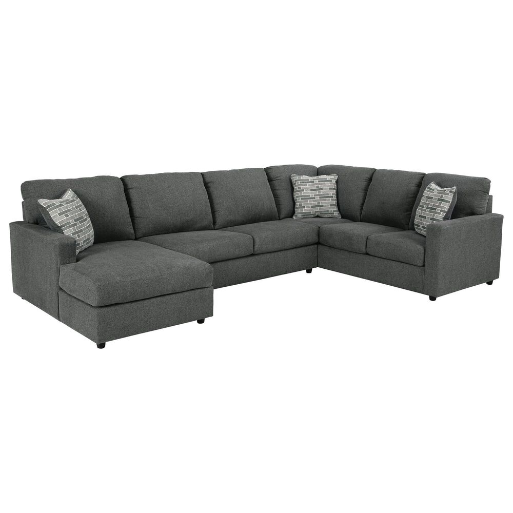 Ashley Edenfield 3-Piece Left Facing Sectional with Chaise in Charcoal, , large