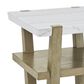 Steve Silver Perth End Table in White and Weathered Sand, , large