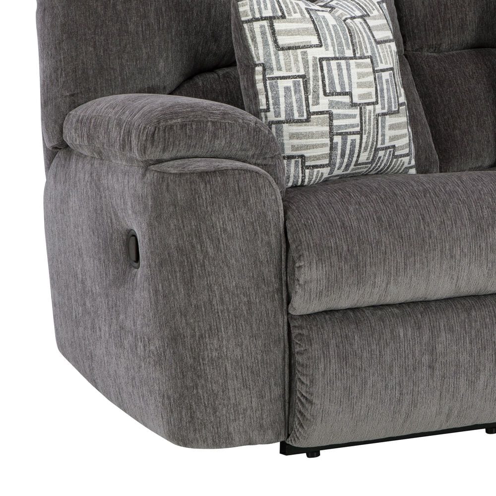 HomeStretch Payday Manual Loveseat in Pewter, , large