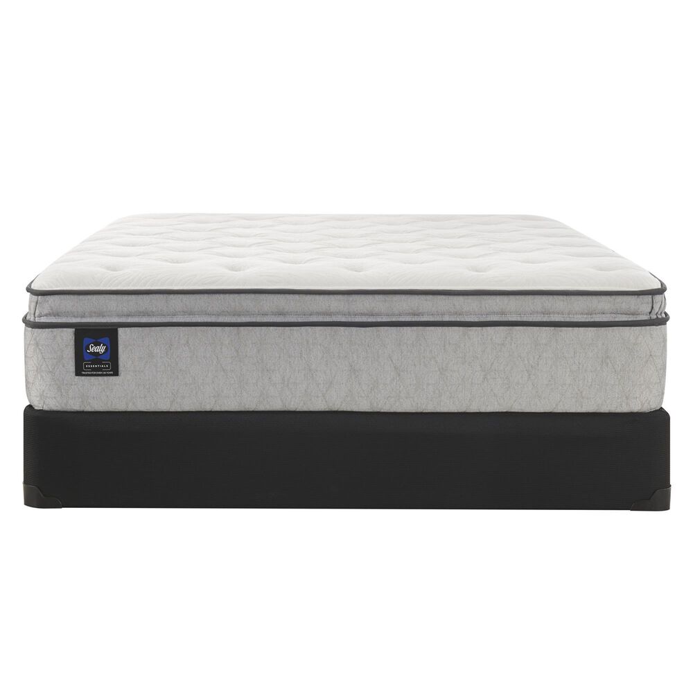 Sealy Essentials Hayward Soft Euro Pillow Top King Mattress with Low Profile Box Spring, , large