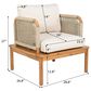 Hearth and Haven Outdoor Club Chairs with Teak Frame in Beige (Set of 2), , large