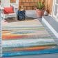 Safavieh Barbados BAR585 6"6" x 9"4" Light Blue and Pink Indoor/Outdoor Area Rug, , large
