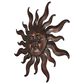 Maple and Jade 35" x 32" Sun Wall Decor with Smiling Face and Curved Rays in Bronze, , large