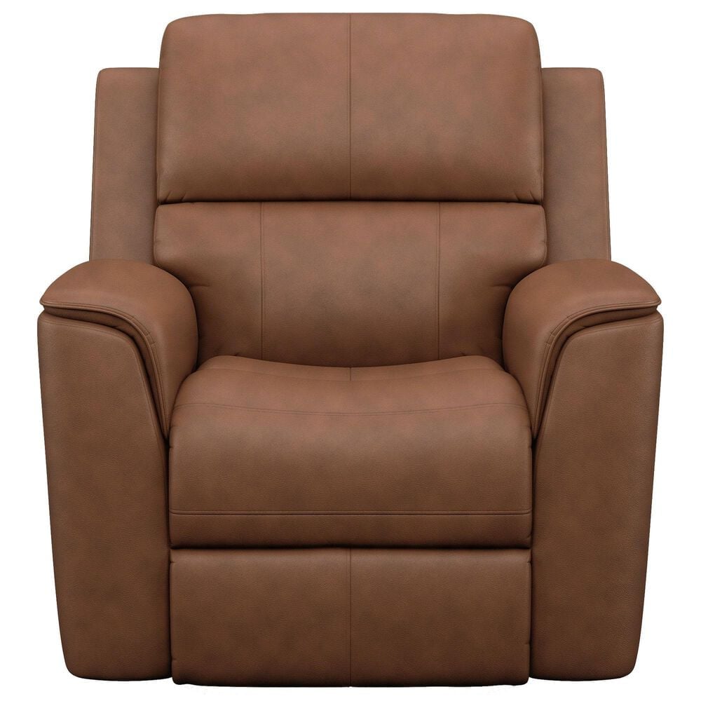 Flexsteel Henry Power Recliner with Headrest and Lumbar in Caramel, , large