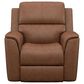 Flexsteel Henry Power Recliner with Headrest and Lumbar in Caramel, , large