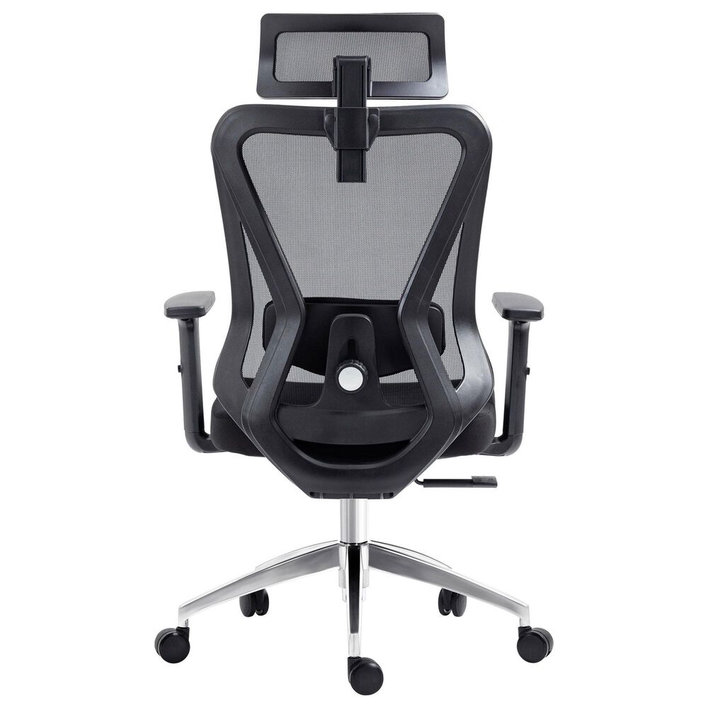 Rta Products Llc Truly Ergonomic Mesh Office Chair with Headrest and Lumbar Support in Black, , large