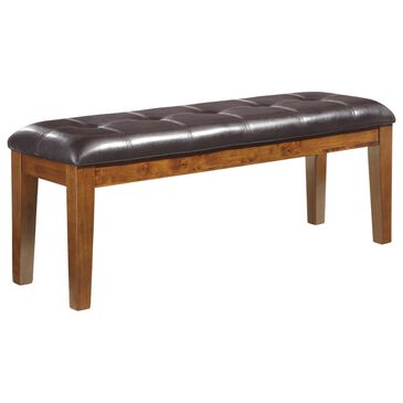 Ashley Ralene Upholstered Dining Bench in Medium Brown, , large