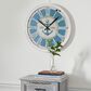 Maple and Jade 24" Wall Clock in White and Blue, , large