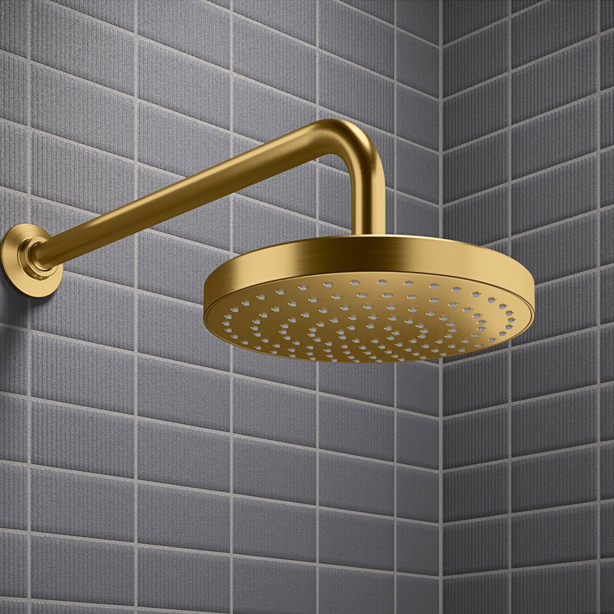 Kohler Awaken Showering Kit in Vibrant Brushed Moderne Brass