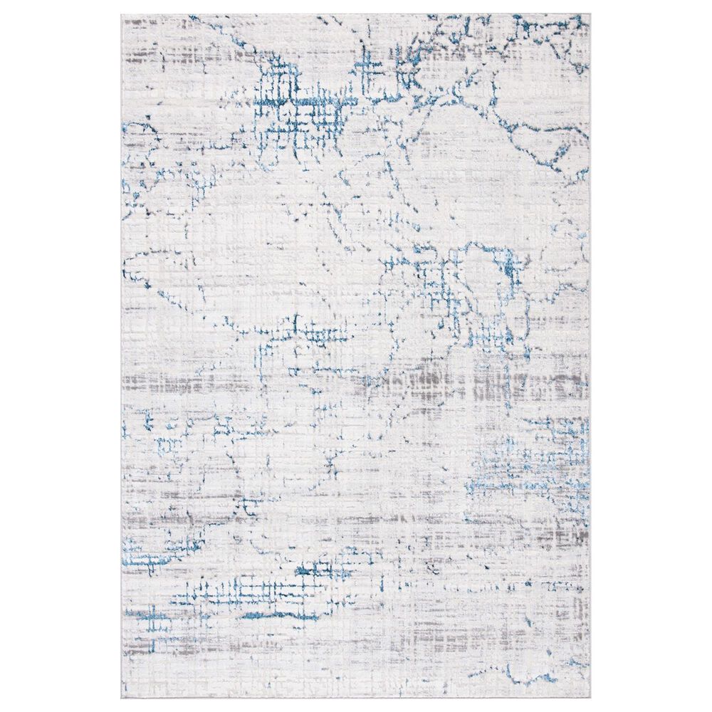 Safavieh Amelia AMA248 4'5" x 6'5" Grey and Blue Area Rug, , large