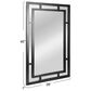 Creative Coop Vintage Glass Wall Mirror in Black, , large