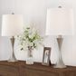 Timberlake Century Modern Table Lamp with Flared Trumpet Base in Brushed Silver (Set of 2), , large