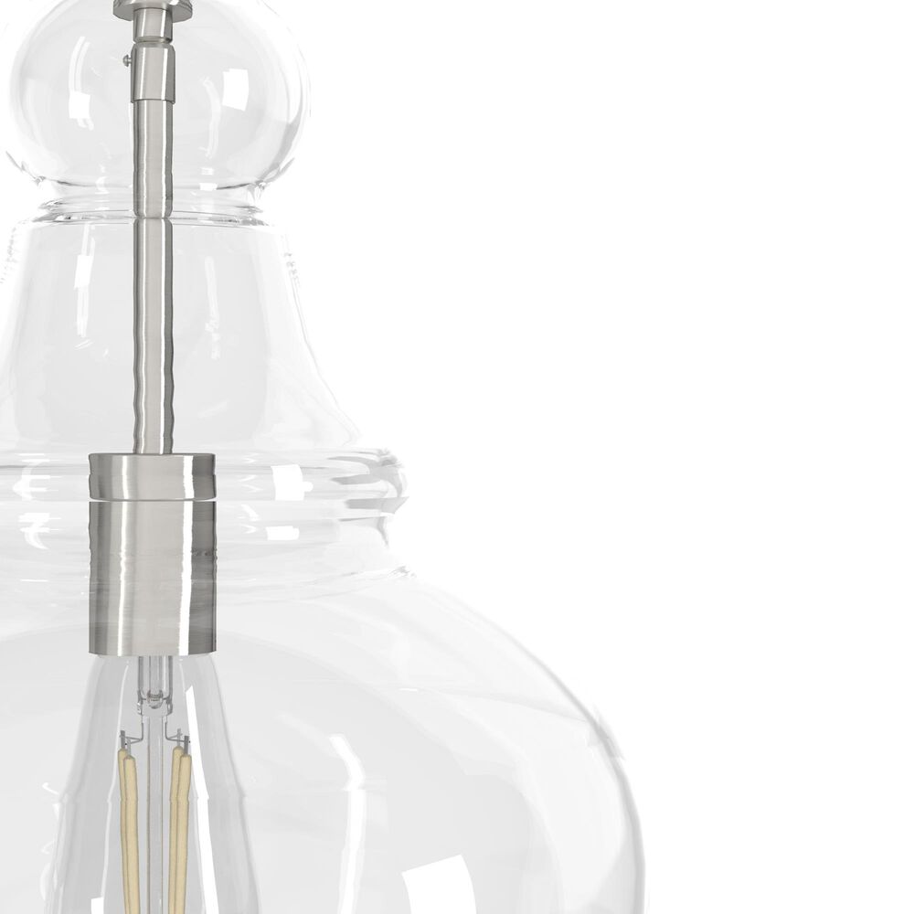 Hunter Maple Park 1-Light Pendant in Brushed Nickel, , large