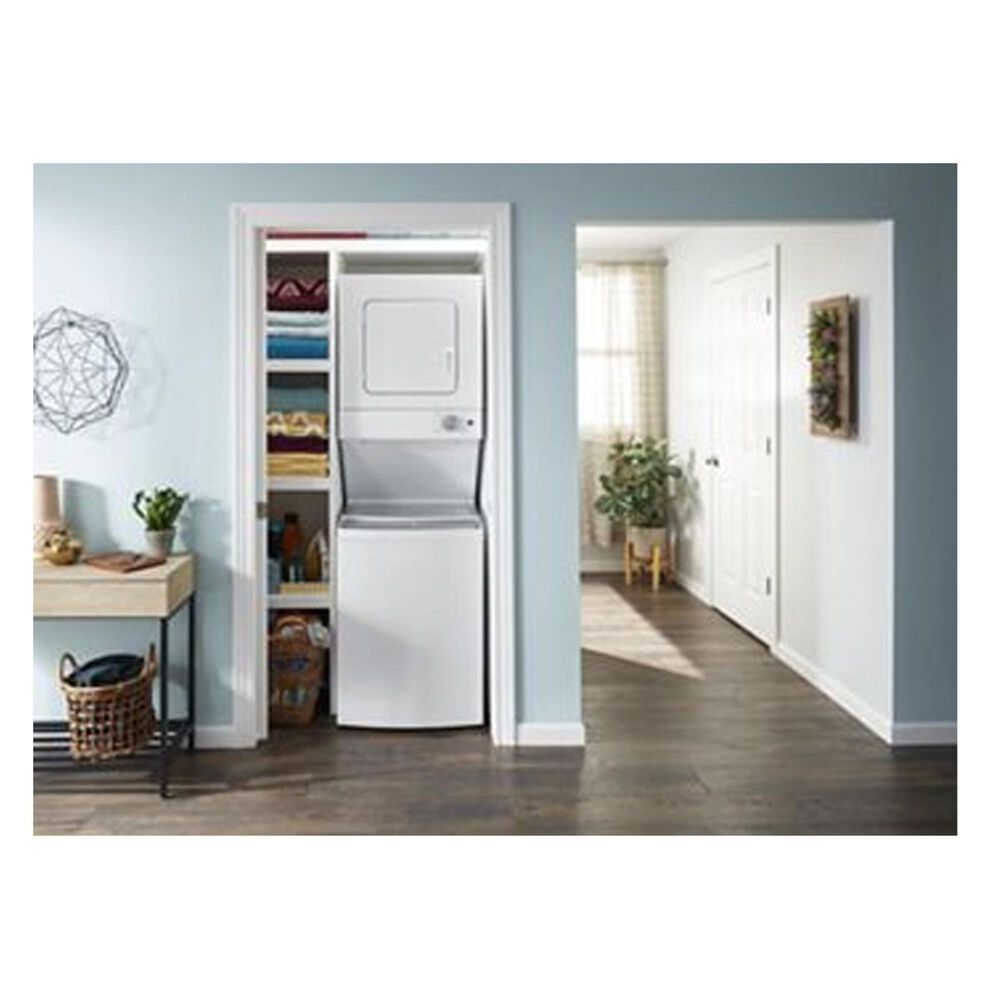 Whirlpool 1.5 Cu. Ft. Electric Stacked Laundry Center 6 Wash Cycles &amp; AutoDry in White, , large