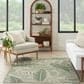 Nourison Garden Oasis GOA02 Ivory and Green 6" x 9" Indoor/Outdoor Area Rug, , large