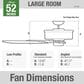 Hunter Original 52" Outdoor Ceiling Fan in Matte Silver, , large