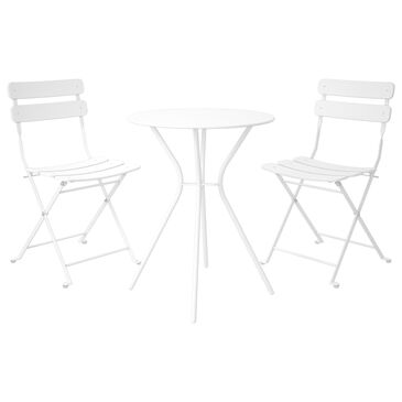 DHP 3-Piece Patio Bistro Set in White, , large