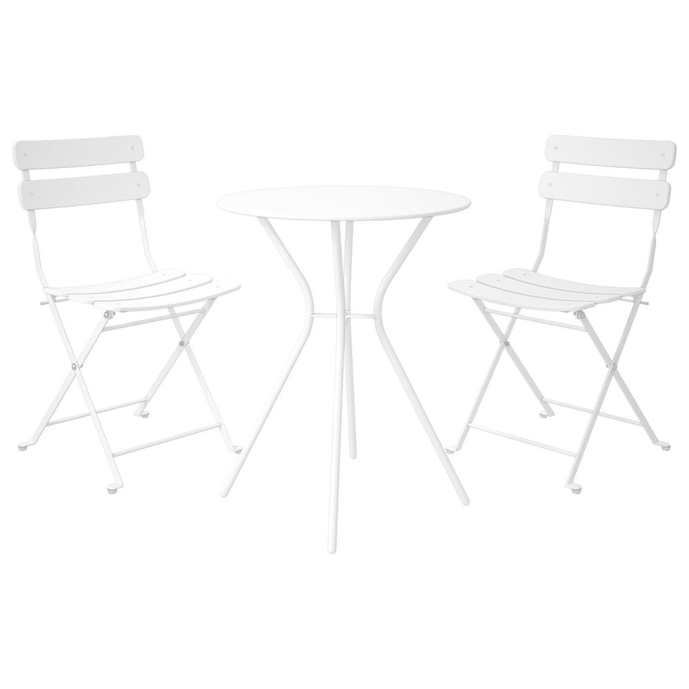 DHP 3-Piece Patio Bistro Set in White, , large