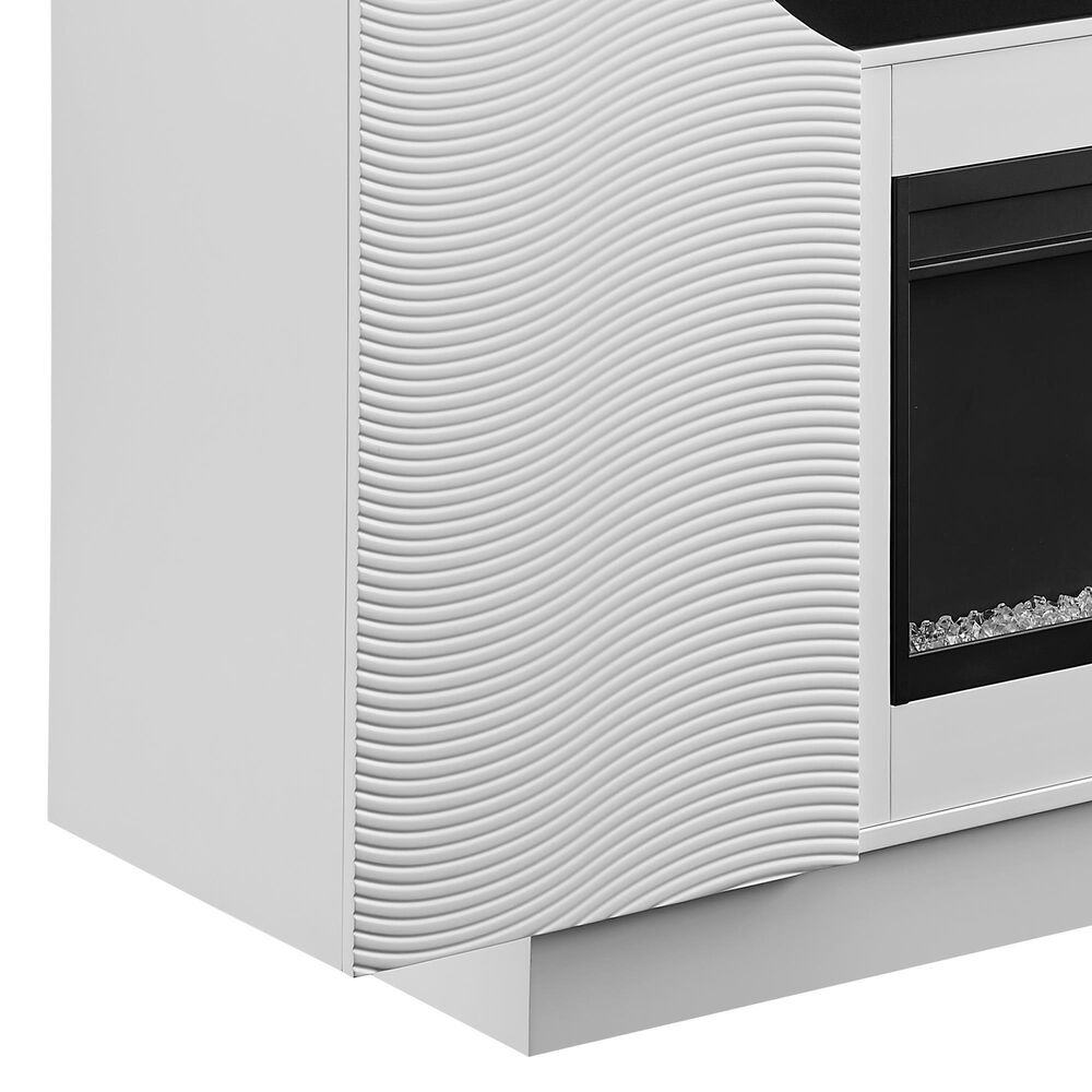 Global Furniture USA Aveena 76-Inch Fireplace in White, , large