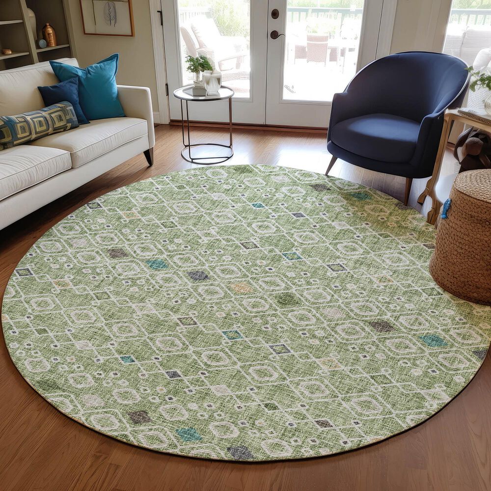 Dalyn Rug Company Portico PO4 Aloe 8&#39; Round Area Rug, , large