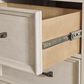 Ashley Shaybrock 5-Drawer Dresser and Mirror in Antique White and Brown, , large