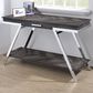 Steve Silver Furniture Roma Sofa Table in Shadow Grey and Chrome, , large
