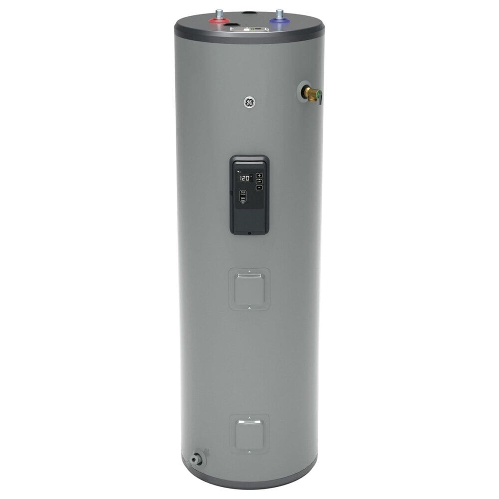 GE Appliances 40-Gallon Smart Tall Electric Water Heater in Gray, , large