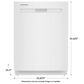 Maytag 24" Built-In Top Controls Dishwasher in White, , large